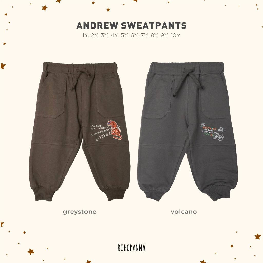 Bohopanna Andrew Pants 1-10 Tahun Celana Panjang Jogger Motif Streetwear Anak Laki Laki