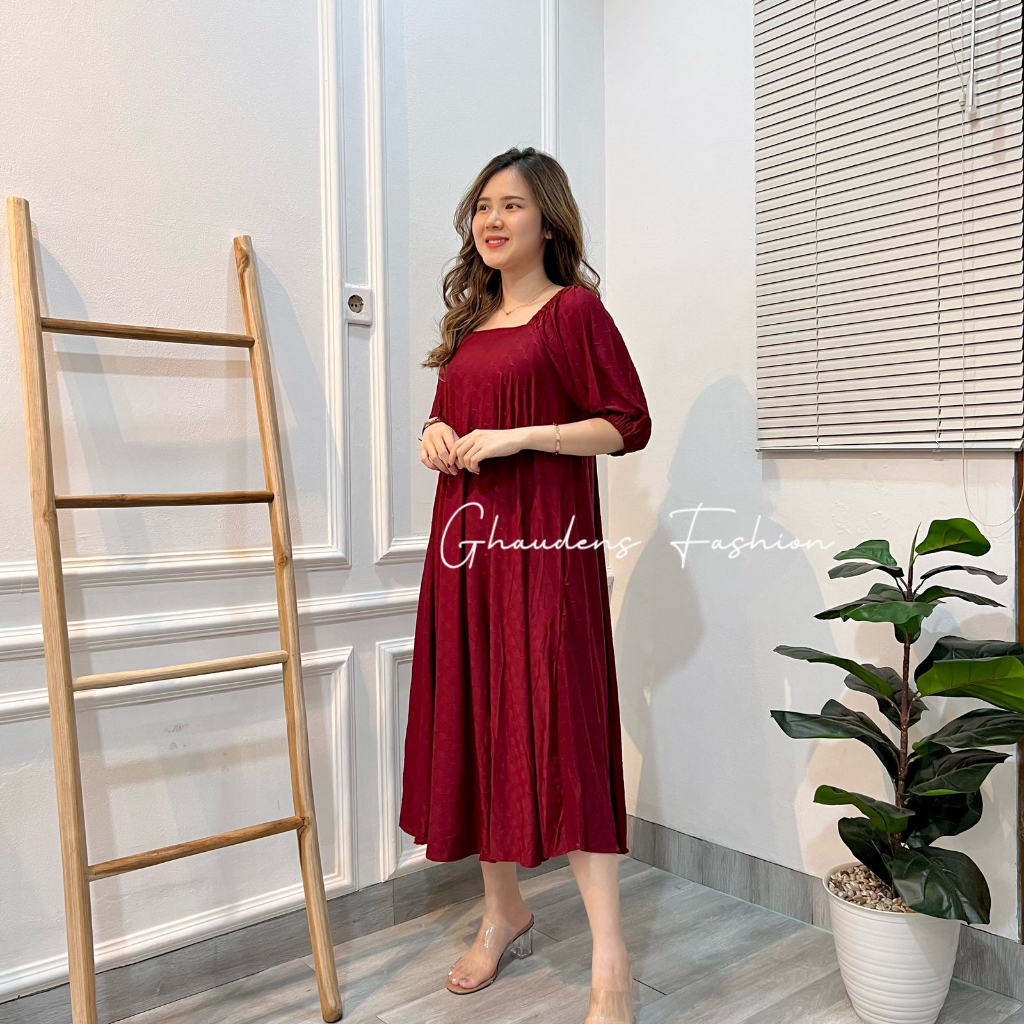 Long Midi Dress Clara Embos 7001 - Ghaudens