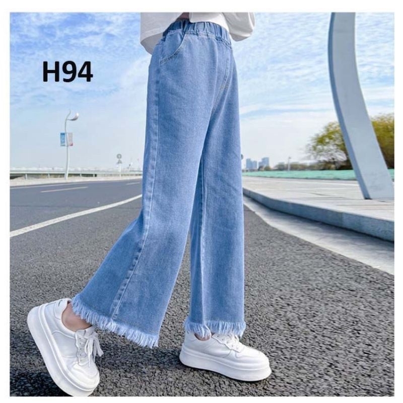 celana jeans anak dan remaja//celana kulot rawis terbaru//celana kulot motif love