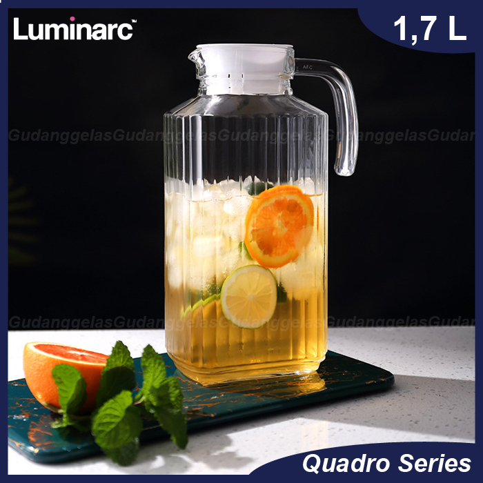 Luminarc Pitcher Quadro 1.7L/Pitcher Kaca Luminarc/Teko Air/Pitcher Luminarc/Pitcher Kaca