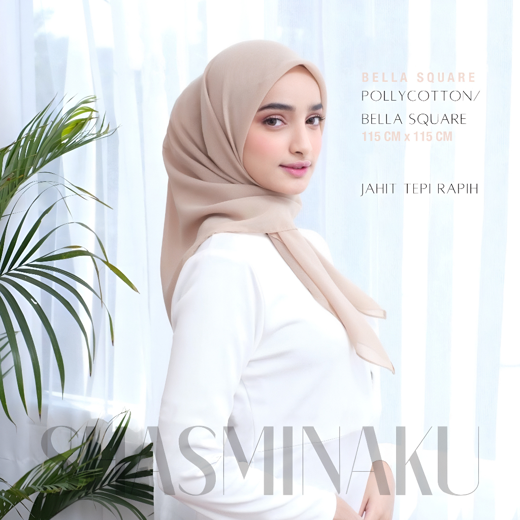 SHASMINAKU - Jilbab Segiempat Polos Exclusive | Bella Square Exclusive Anti Letoy | Kerudung Segi Empat