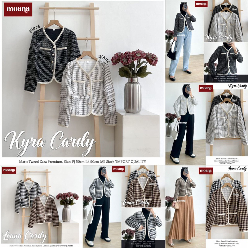 Kyra Loana Cardy by Moana Koleksi Lengkap / Cardy Bkk Import / Blazer Zara