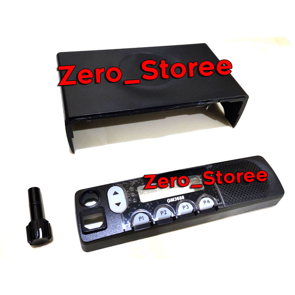 Casing GM3688 Rig Motorola Kesing Gm-3688 Keypad Kipet Kepala Depan Tampilan Front panel depan Body Motorola Gm 3688 GM Knob Batok case pentutup atas tutup