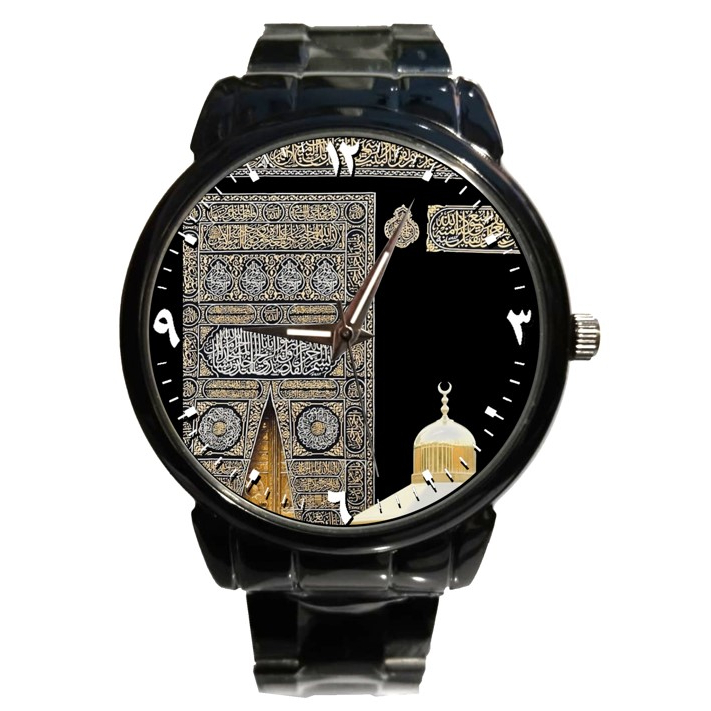 Jam Tangan Stainless Pria Keren Gambar Pintu Kabah