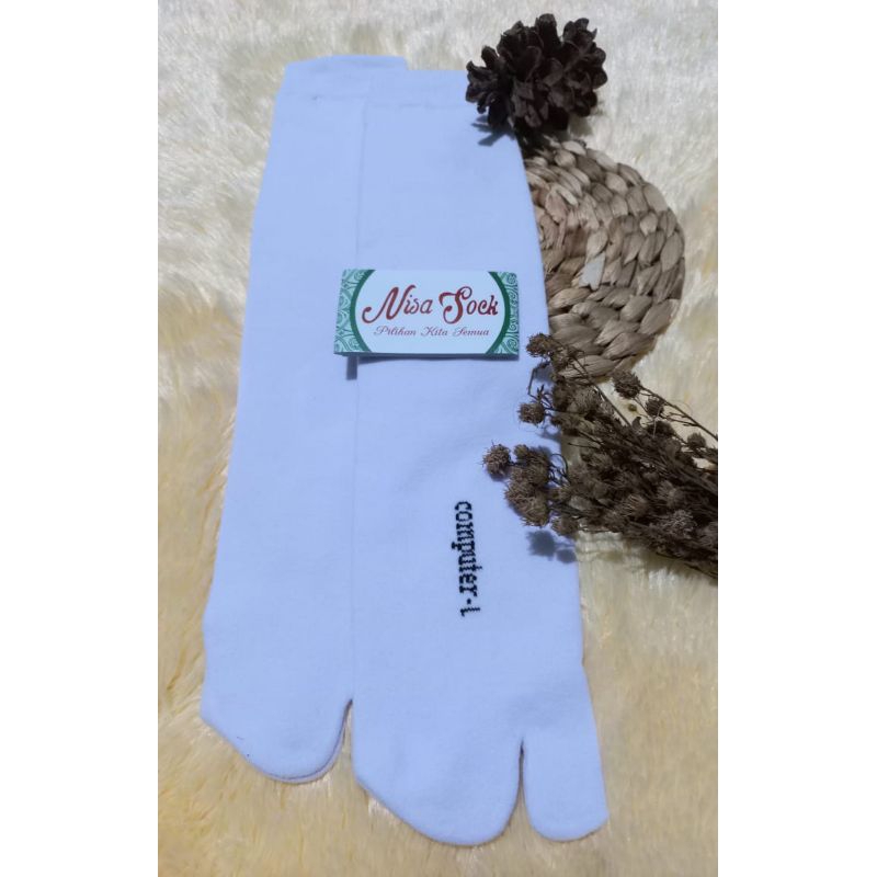 Kaos kaki polos jempol putih L nilon /kaos kaki jempol polos /kaos kaki polos