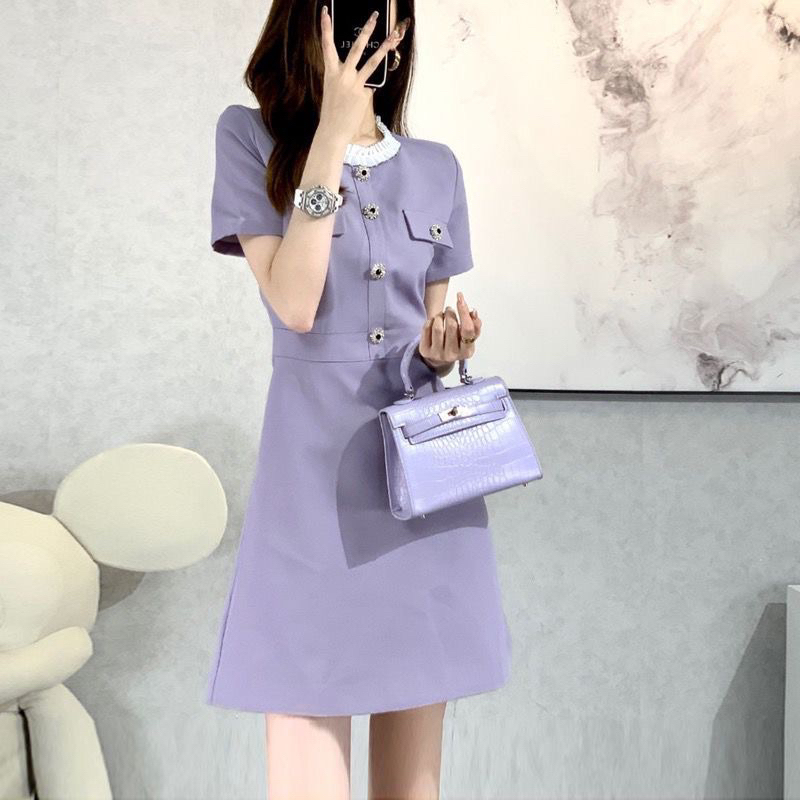 Taro Purple Dress Premium M397