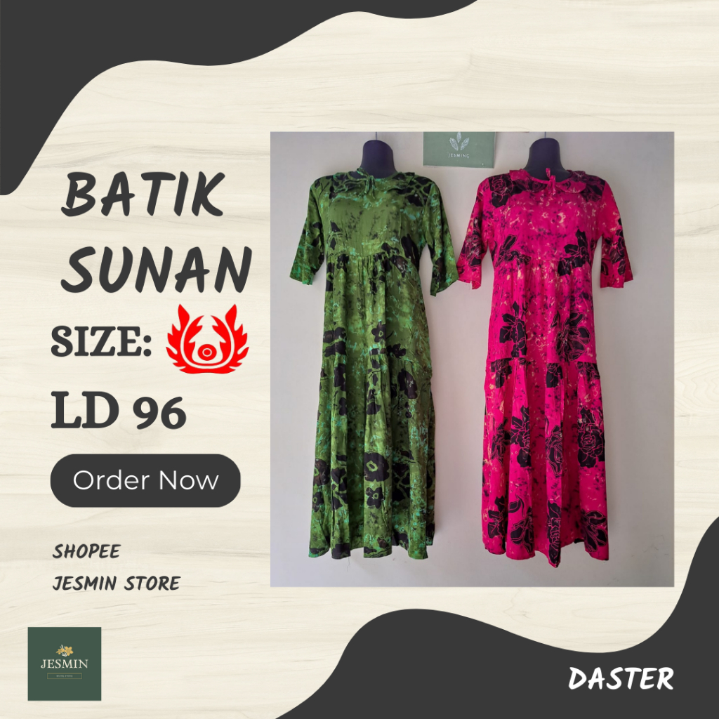 Daster Batik Sunan Model ABG Susun Kerut