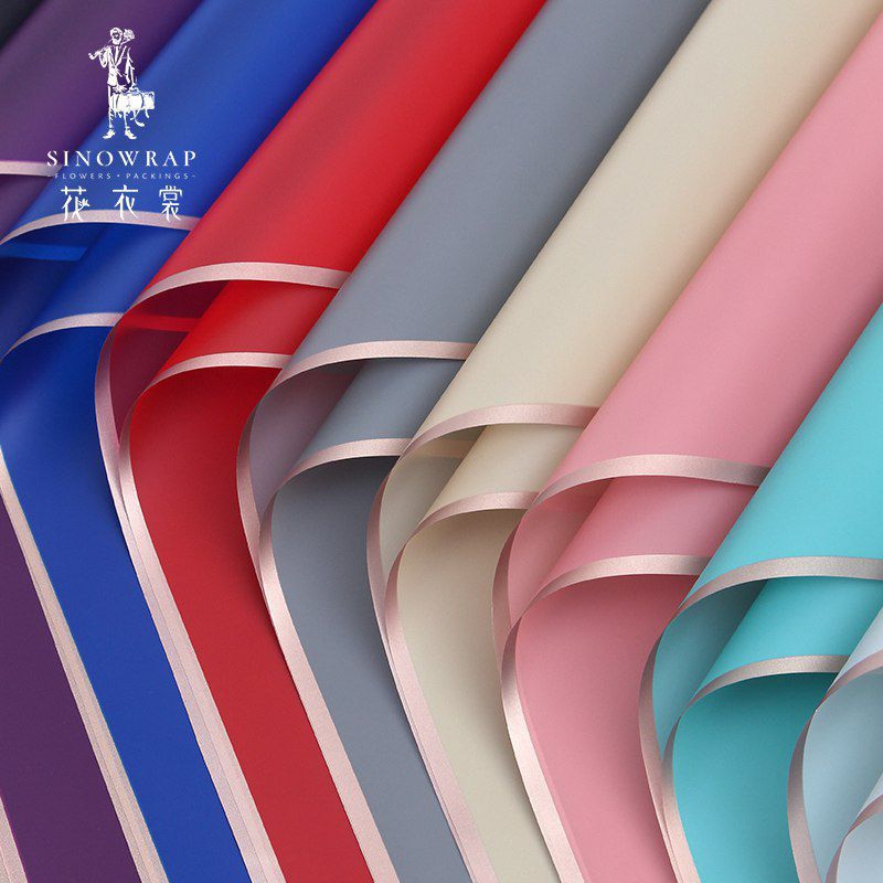 

[ 5 LEMBAR ] Kertas Bunga GOLD LINE FRAME CELLOPHANE