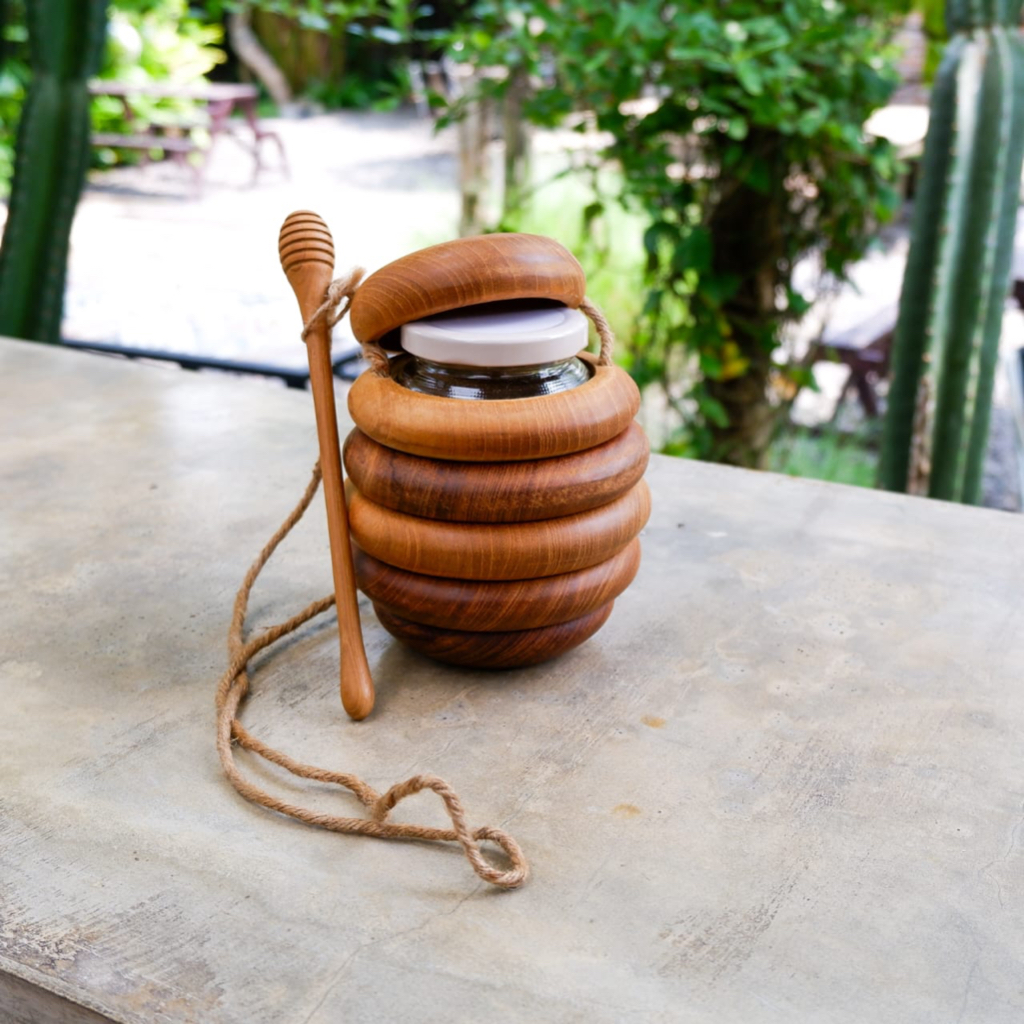Rakau.ina | Wooden Honey Jar | Tempat Madu Kayu Jati