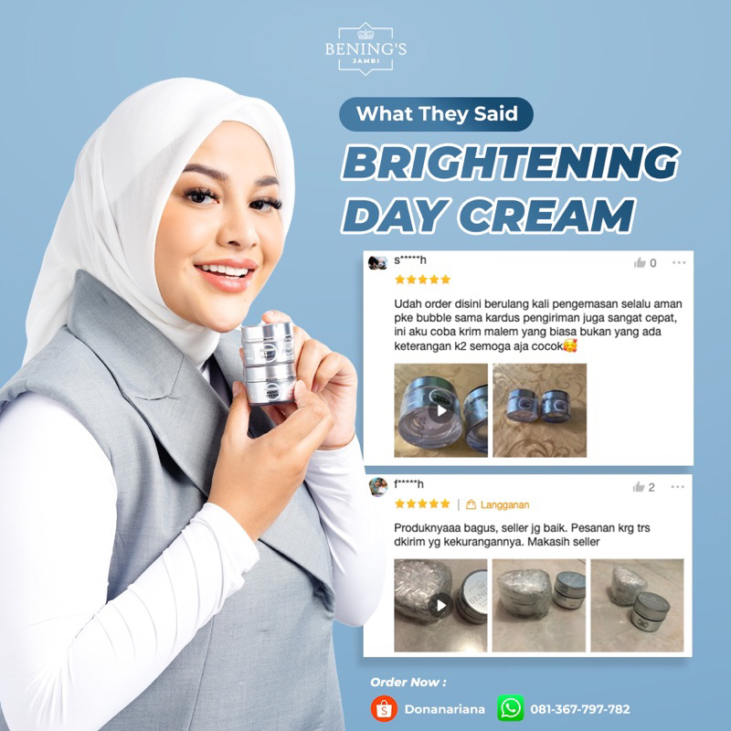 Brightening Day Cream Benings Skincare by Dr Oky (Benings Clinic) Alpha-Arbutin