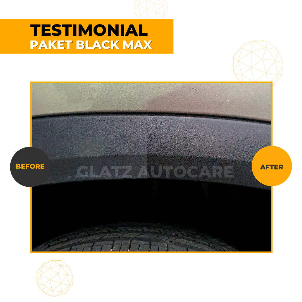 PAKET PENGHITAM BODY MOTOR PERMANEN GLATZ AUTOCARE Perawatan Body Kasar Back To Black dan Trim Rubber Wax