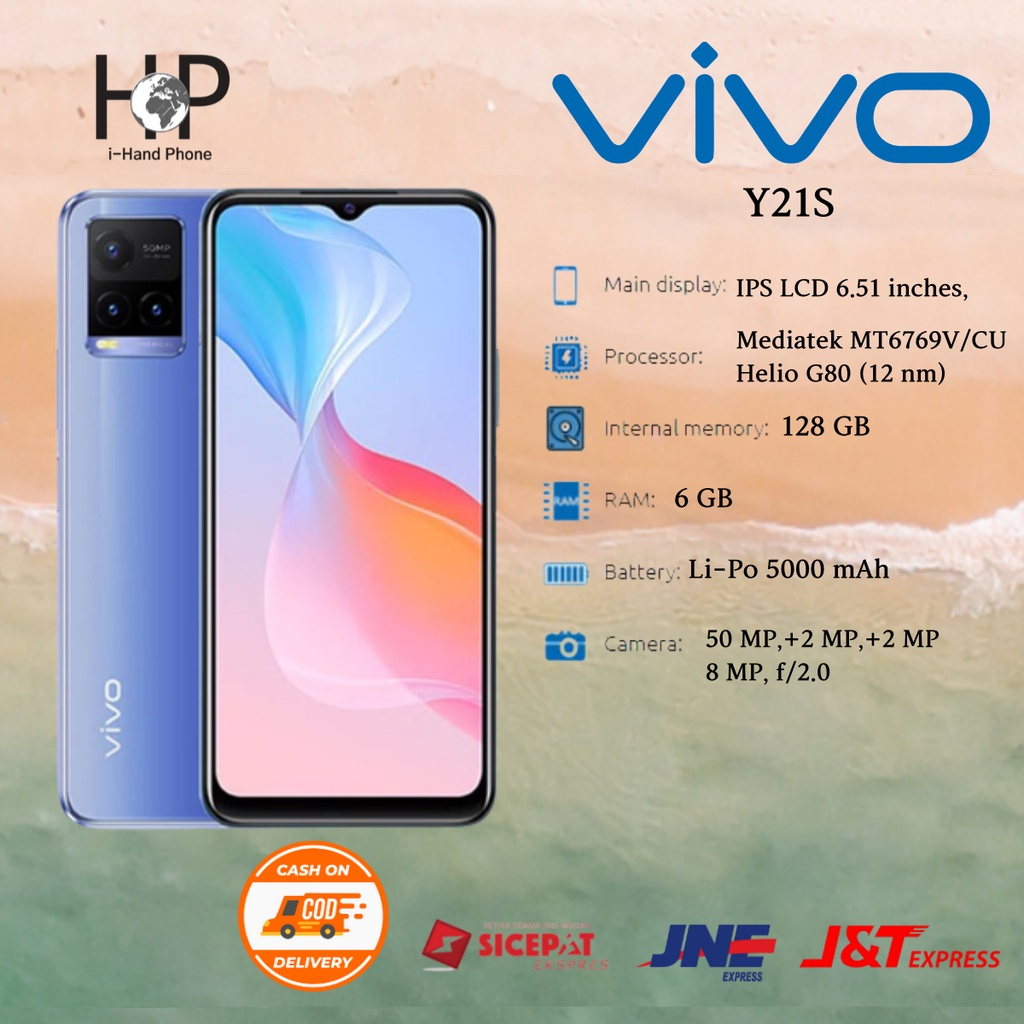 VIVO Y21S / Ram 6GB Rom 128GB  Smartphone LET 6.51 inches Original handphone murah promo