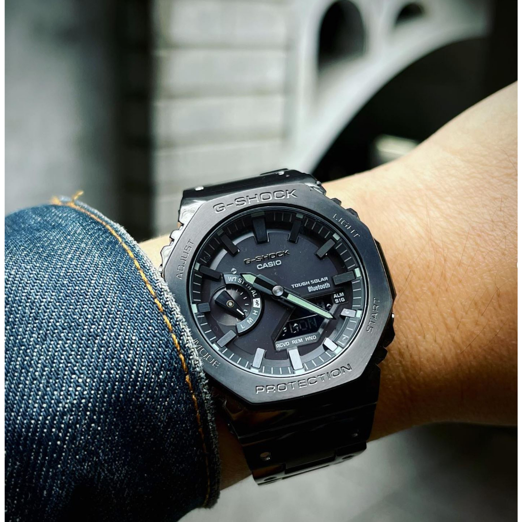 Casio G-Shock Luxury Full Metal GM B2100 GM-B2100BD-1A Series Analog-Digital Men Women Business Watch