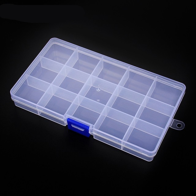 Kotak Penyimpanan Perhiasan Organizer Plastic Jewelry Box - AL85 - Transparent