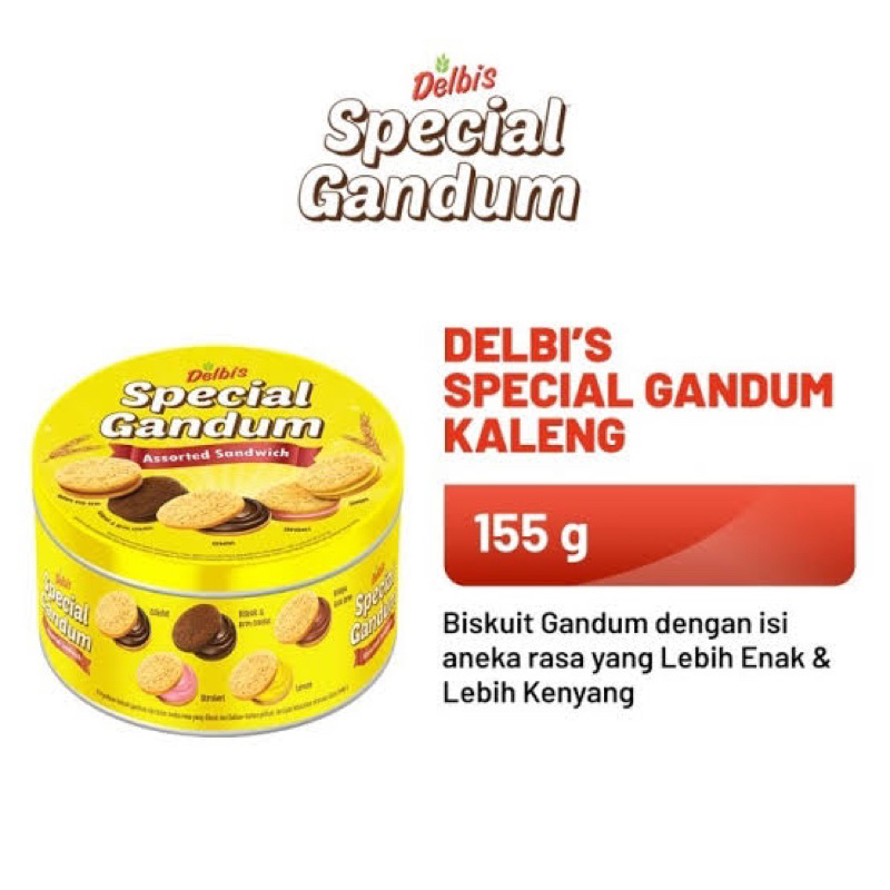 DELBIS SPECIAL GANDUM 155GRAM KUE KALENG LEBARAN MURAH BANDUNG
