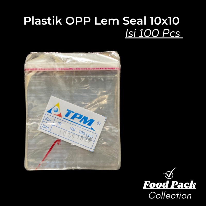 

Plastik OPP Roti Lem Seal 10x10 Isi 100 Pcs Tebal 18 Micron / Plastik Kemasan Roti