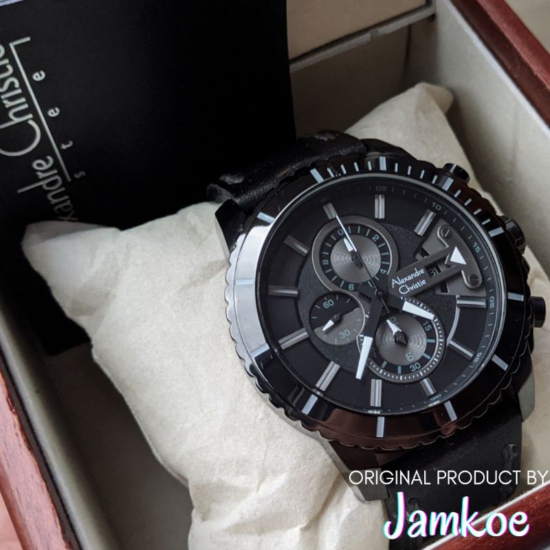 Jam Tangan Arloji Alexander Alexandre Christie Tipe 6527 MC Second Remaja Cowok Pria Analog Original