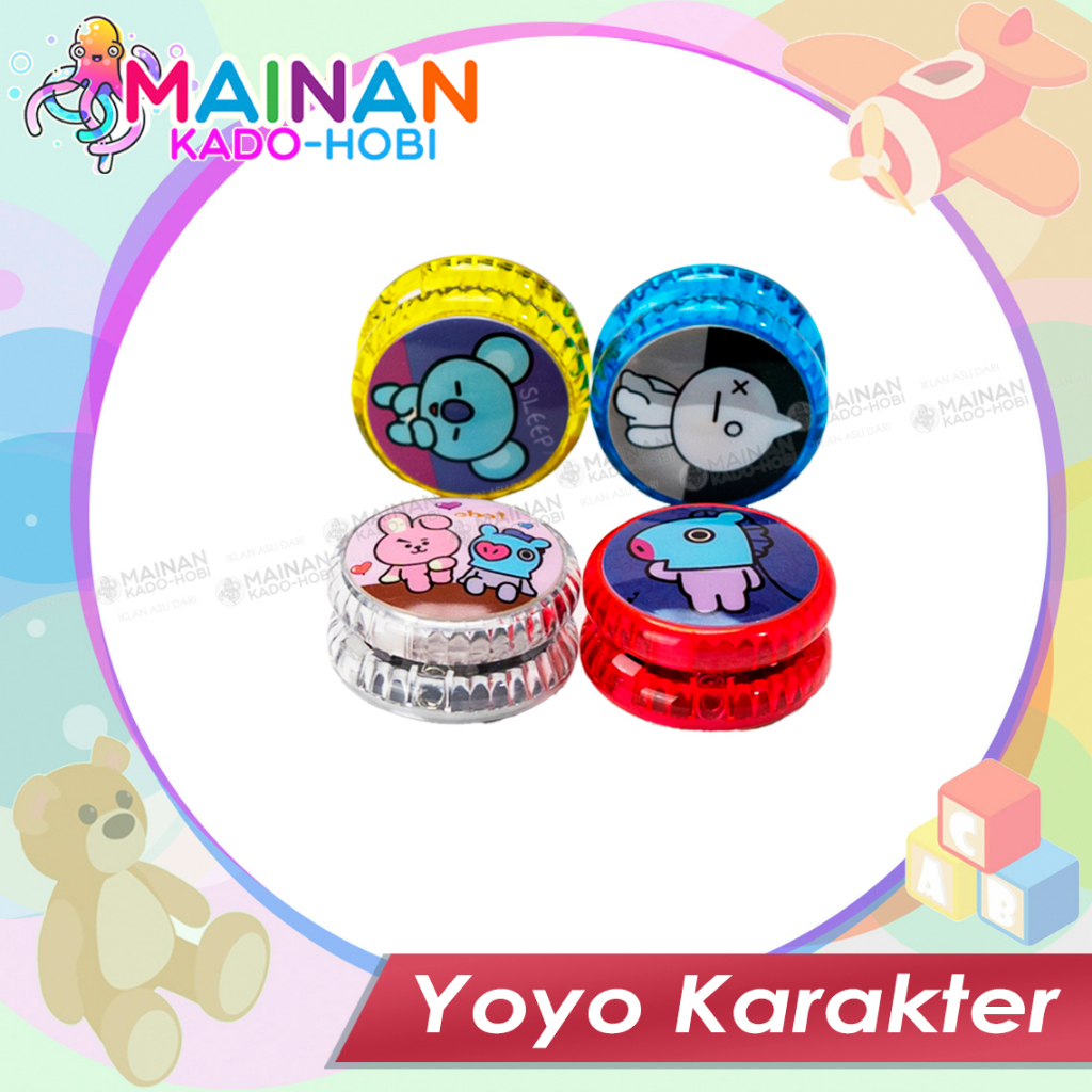 MAINAN ANAK VIRAL YOYO LAMPU LED KARAKTER BTS