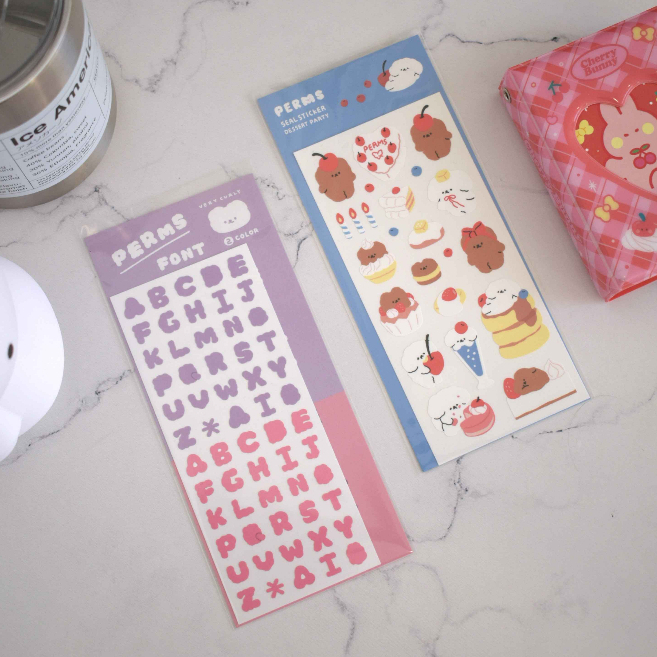 Stiker Beruang Korea - Perms - Cute Bear Stickers