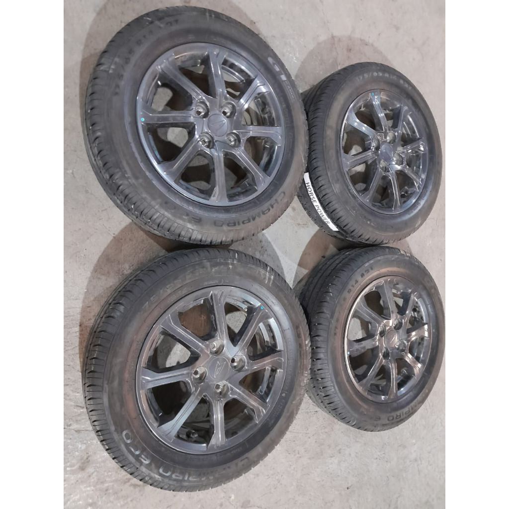 Velg Mobil Bekas Ring 14 STD NEW AYLA R14 Lebar 6 Lubang 4 ET 45 BAN 175 65 R14