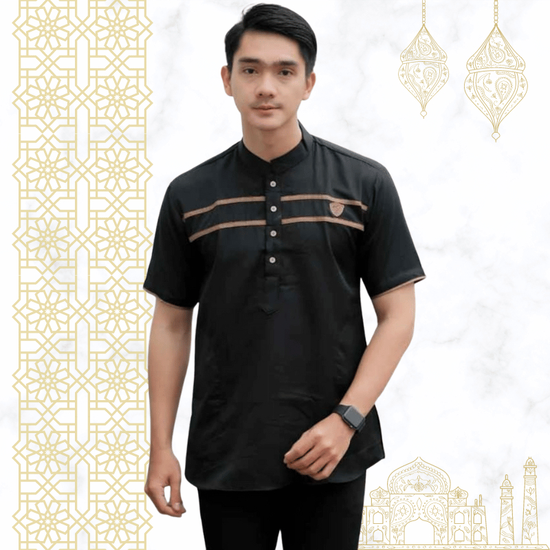 Baju Koko Pria Kurta Taqwa Pakaian Muslim Pria Dewasa