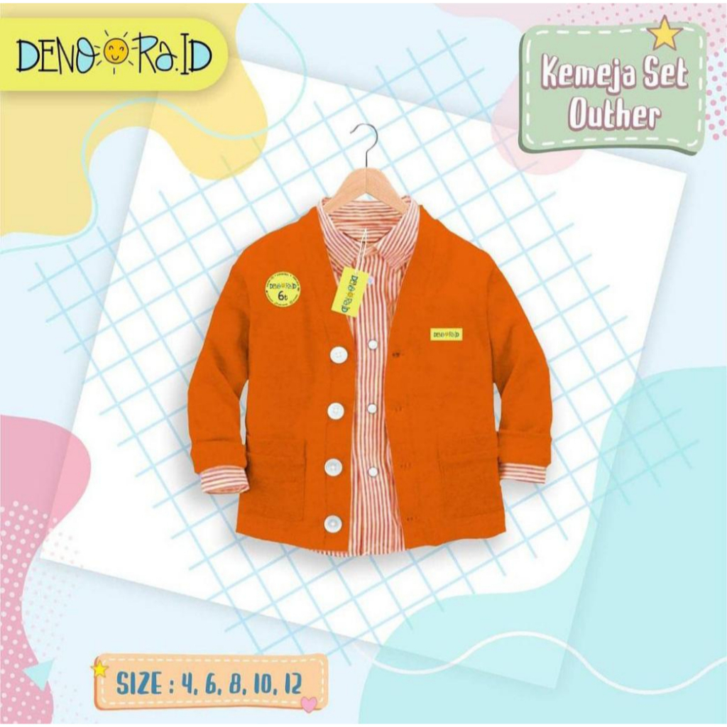 Kemeja Anak Cowok Kemeja Set Outher DENDORA.ID
