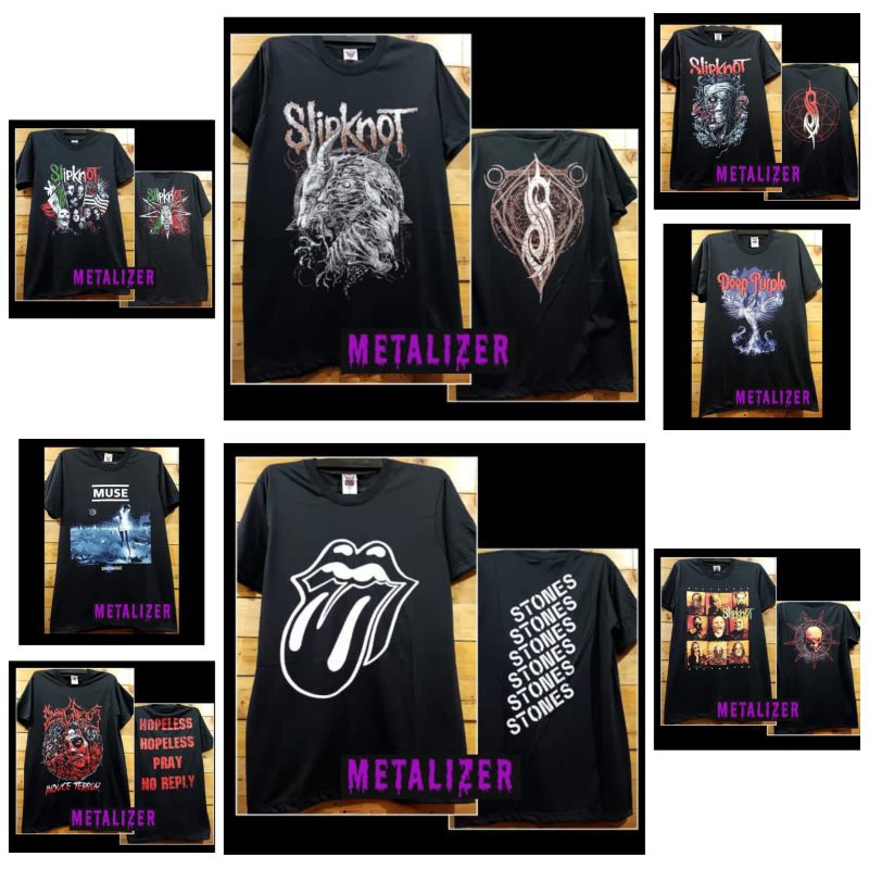 Kaos Musik Metal Rock Band Slipknot , Muse , Deep Purple , Rolling Stones , Death Metal