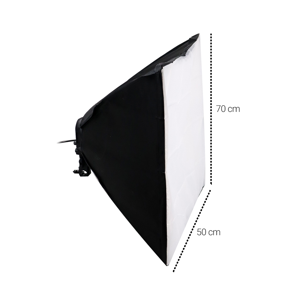 TaffSTUDIO Payung Softbox Reflektor 50x70cm E27 Four Lamp Socket - KS65 - Black