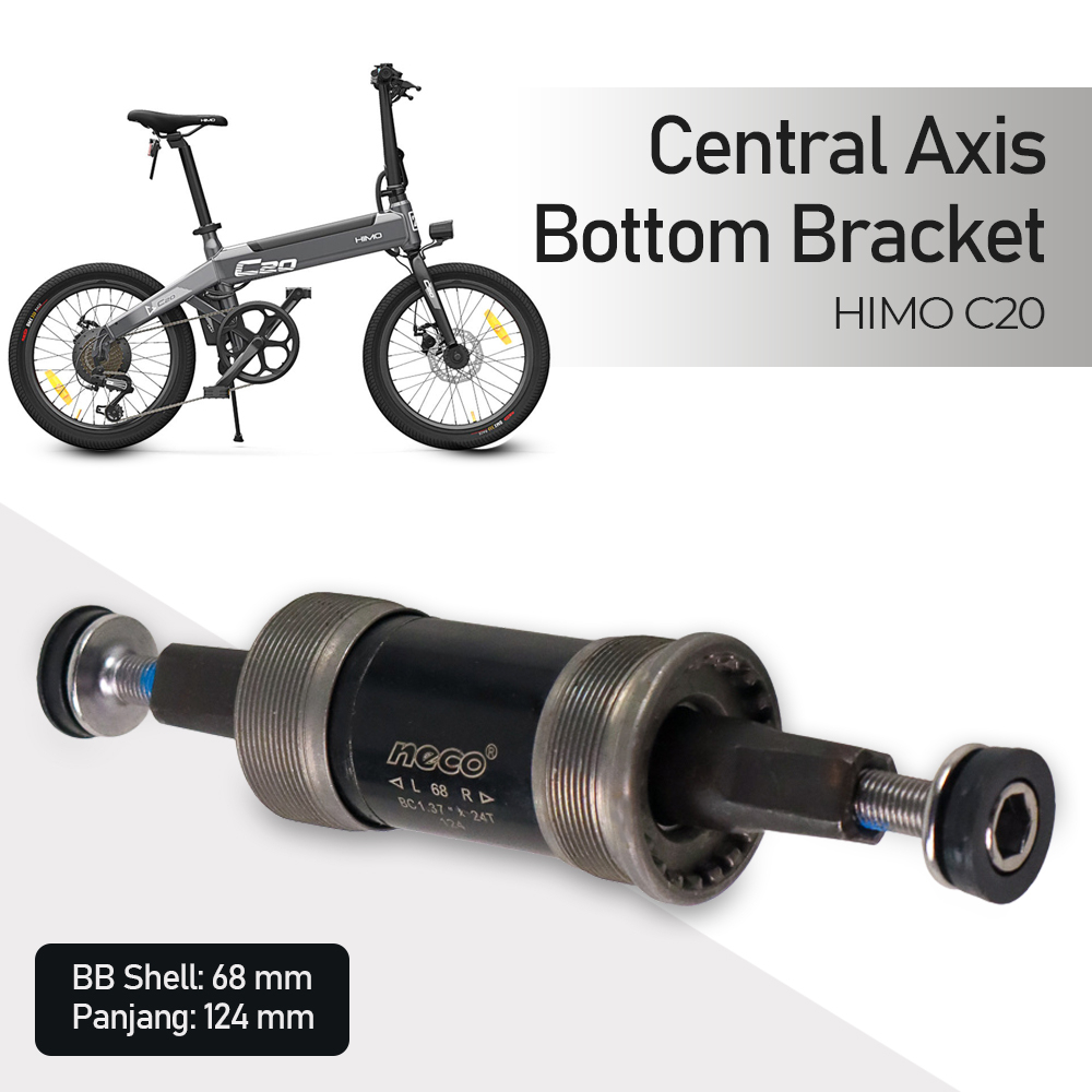 HIMO NECO Central Axis Bottom Bracket 68mm x 124mm for HIMO C20 - Black