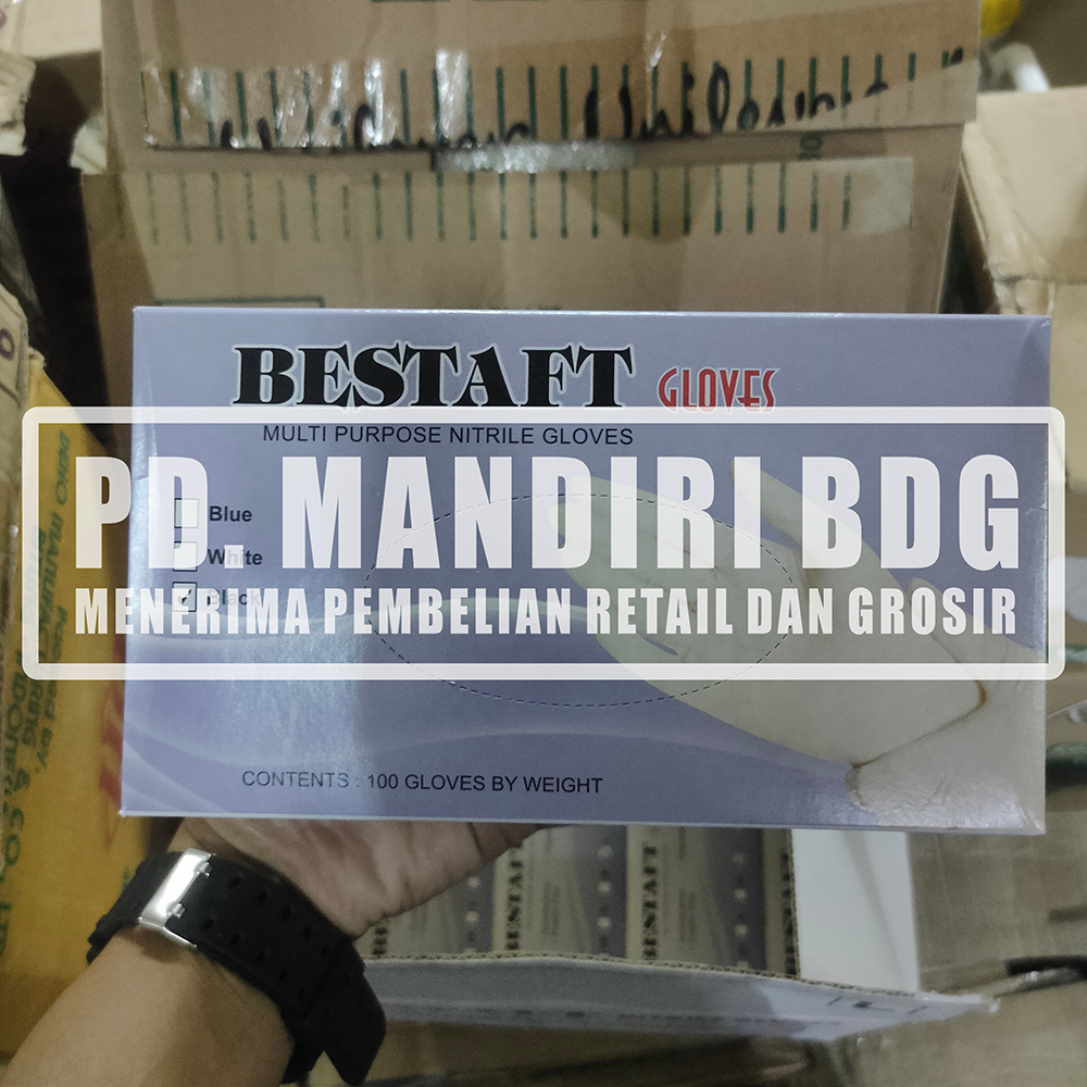 BESTAFT NITRILE LATEX GLOVES BLACK