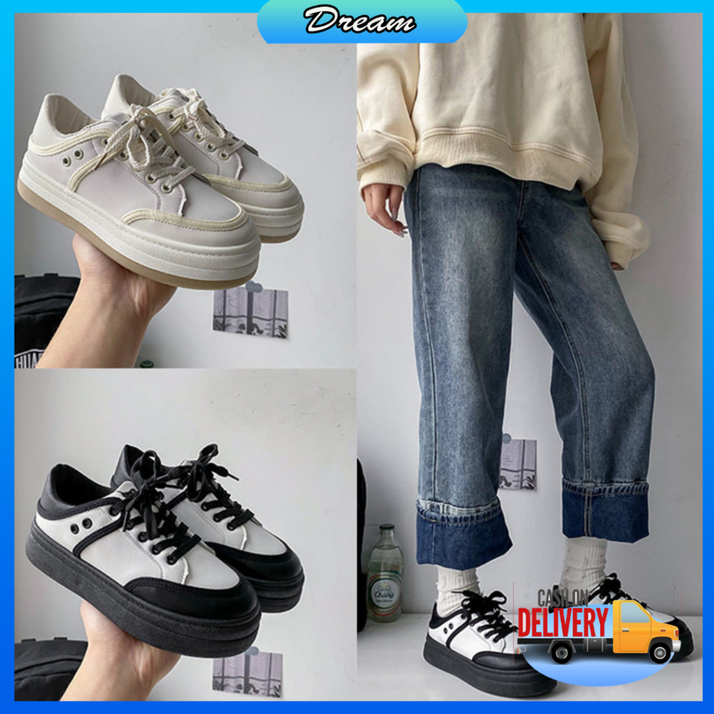 [DREAM] 250 Sepatu Sneakers Wanita Fashion Korea Casual Shoes Karet Sport Premium Quality