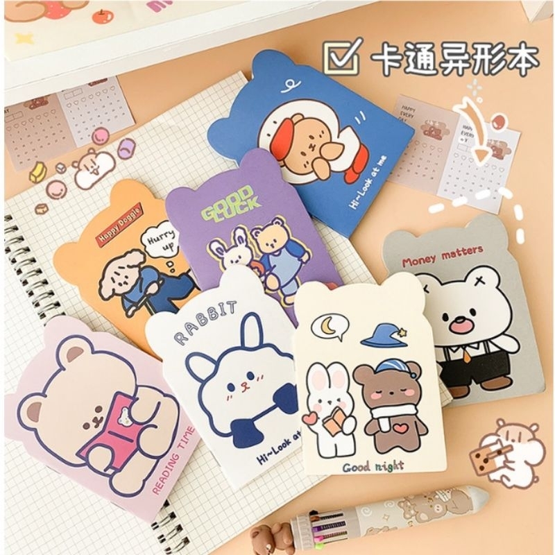 

ANIMAL Mini Notebook / Buku Saku / Notepad / Buku Catatan Kecil Motif Bentuk