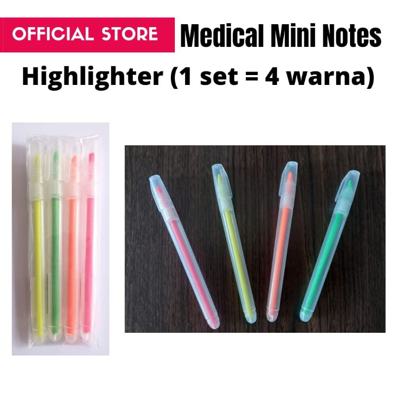 

Original Termurah | Highlighter Praktis Berbentuk Pulpen / Stabilo ( 1 set isi 4 warna)