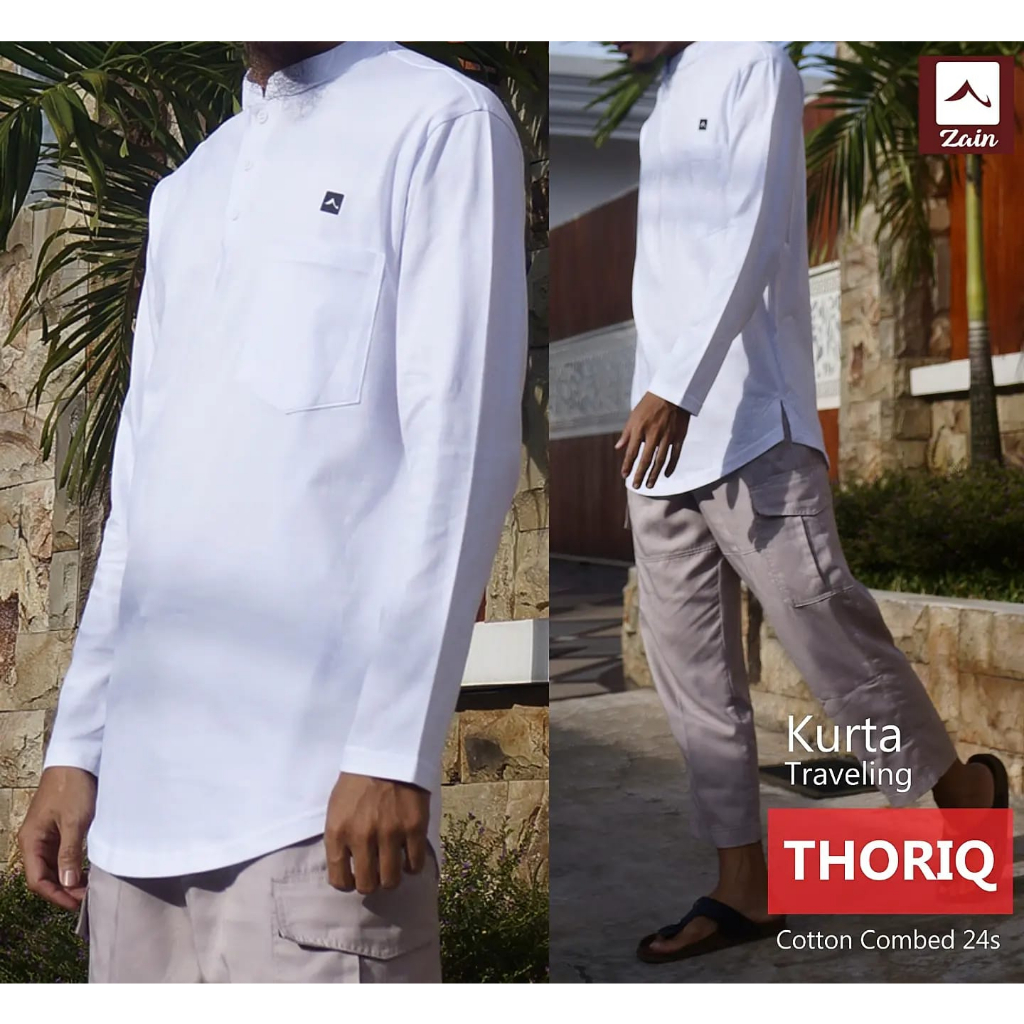 Kurta Thoriq Traveling Bahan Katun Combed 24s By Zain