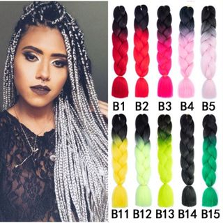 Kepang Extension Rambut Sintetis Model Kepang Jumbo Panjang 24Inch 100g Rambut Kepang extension