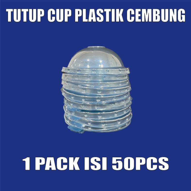 Lid Tutup Cembung Per Pack Untuk Gelas Plastik Oz Oval Rata Murah