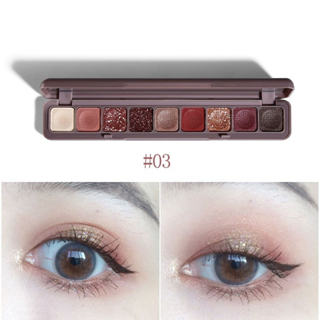 LAMEILA 3600 Eyeshadow Korean Palette 9 Warna Pigmented Matte and Glitter Korean