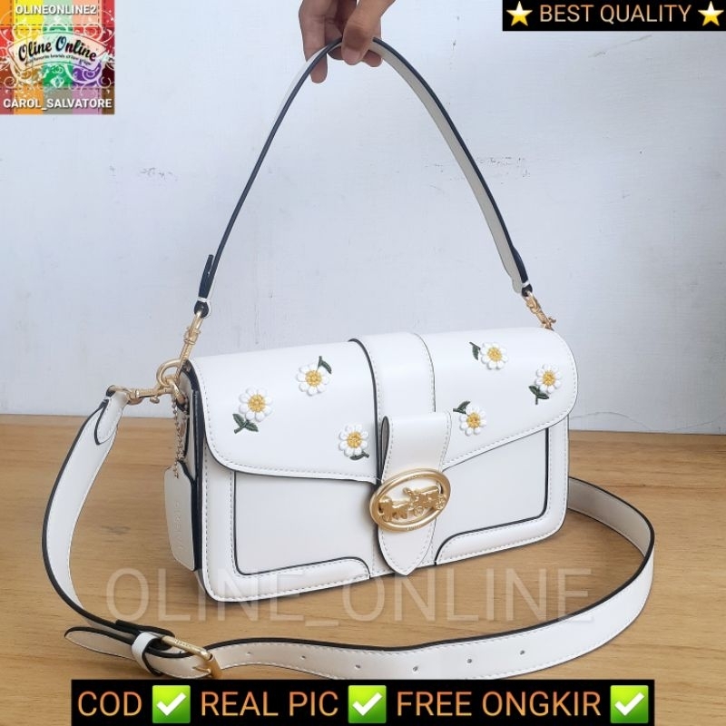 tas georgie daisy floral motif flower two way bag shoulder and crossbody bag with box Co**** women coch ready stock cirebon indramayu majalengka kuningan losari instan