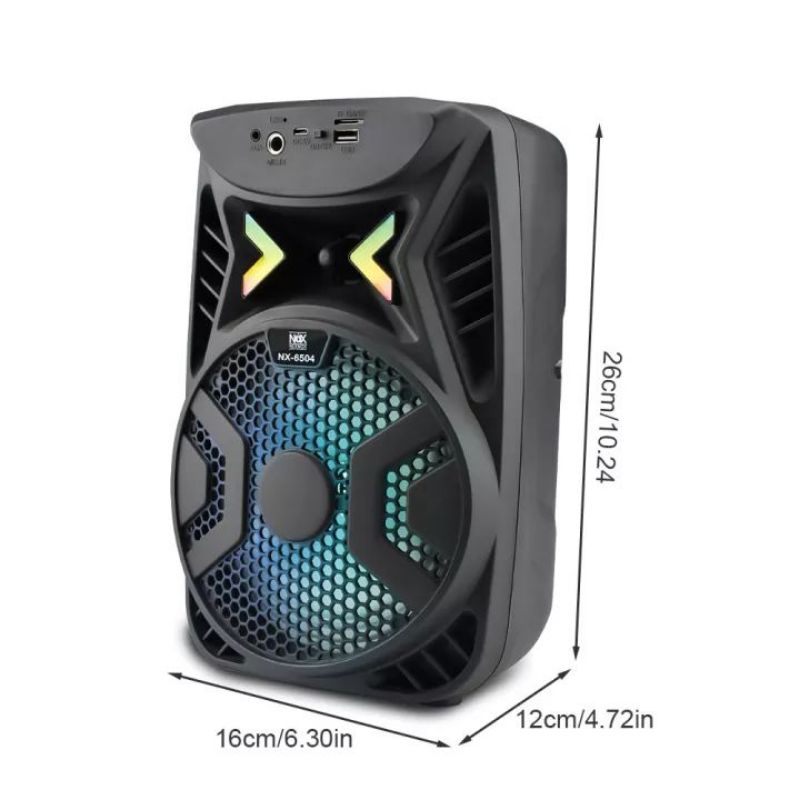 Speaker Bluetooth Nixnox Nx-6504 Free Microphone Speaker Extrabass