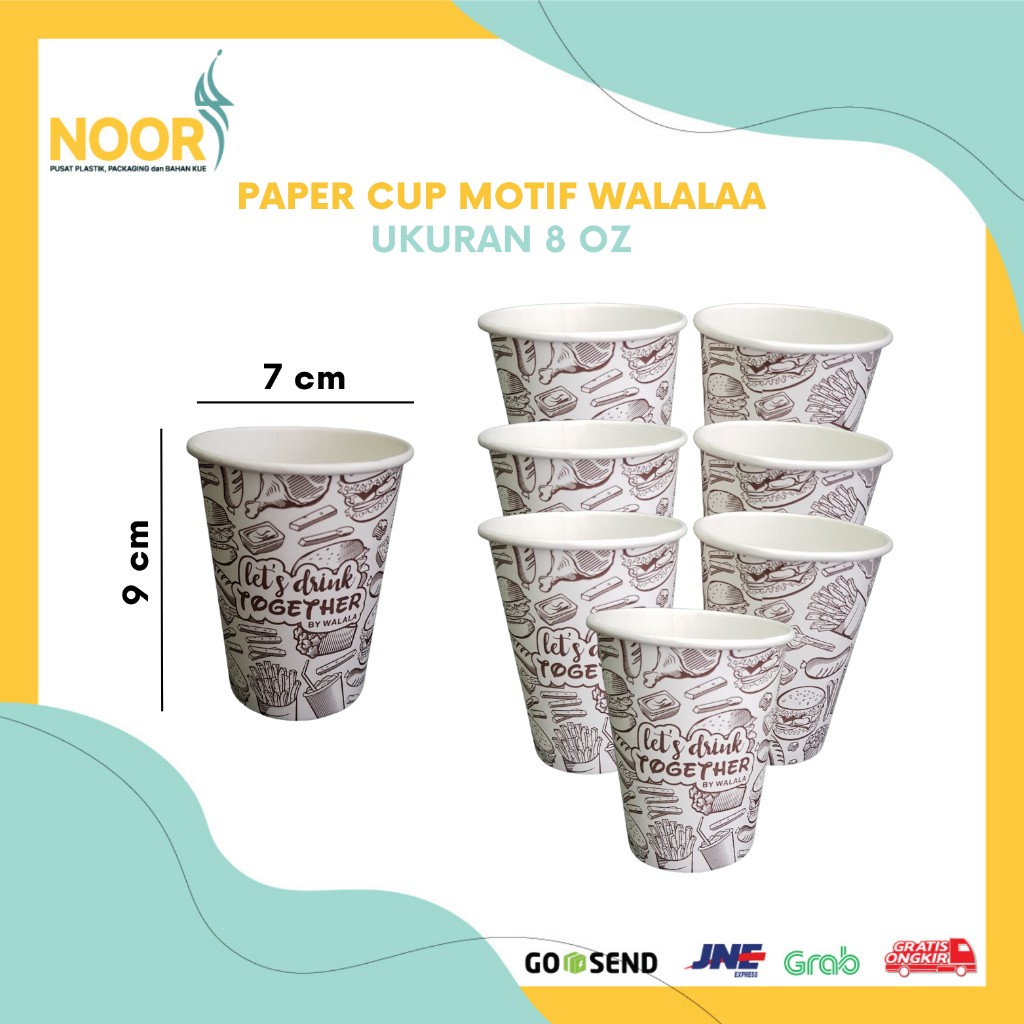Paper Cup Walalaa 8oz Motif