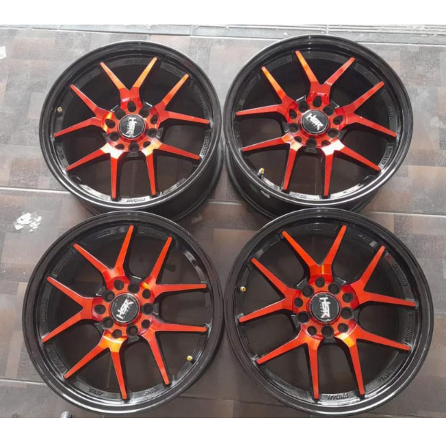 Velg Mobil Bekas Racing R16 Lebar 7 Pcd 5x114-100 Velg Mobil Bekas Hsr Wheel Hyura Boroko