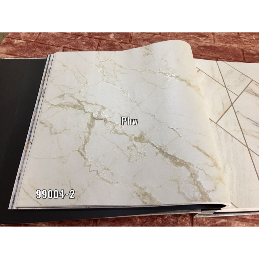 Wallpaper Dinding Korea Motif Marmer Putih Abu Natural CEST
