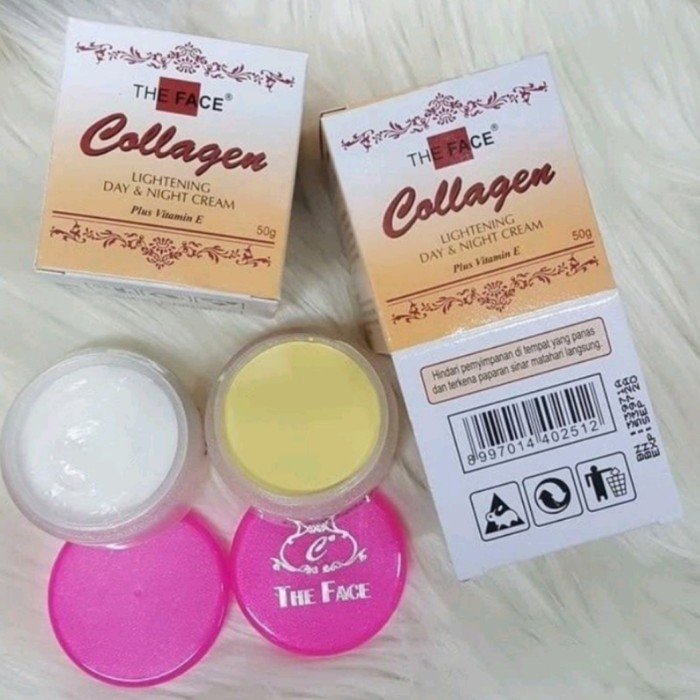 THE FACE COLLAGEN LIGHTENING DAY&amp;NIGHT CREAM WITH VITAMIN E KRIM WAJAH