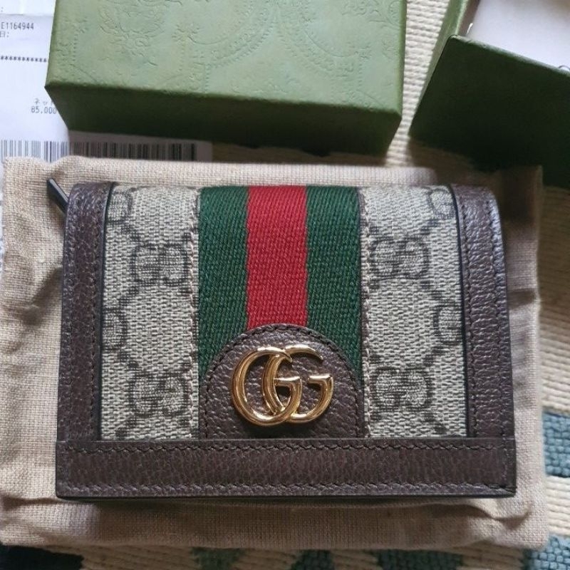 GUCCI GG Dompet card holder compact wallet original NEW