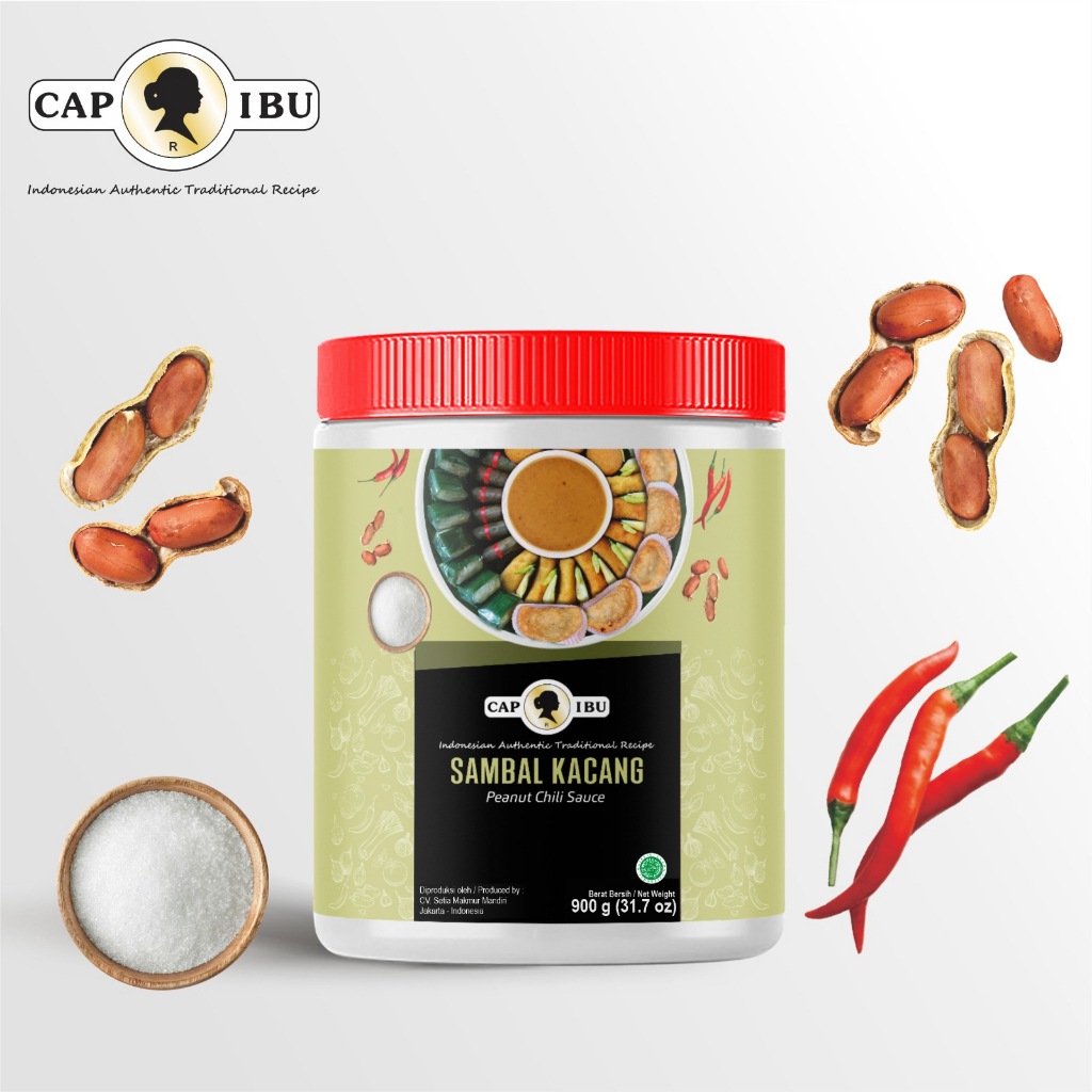 CAP IBU Sambal Kacang Kemasan Pot