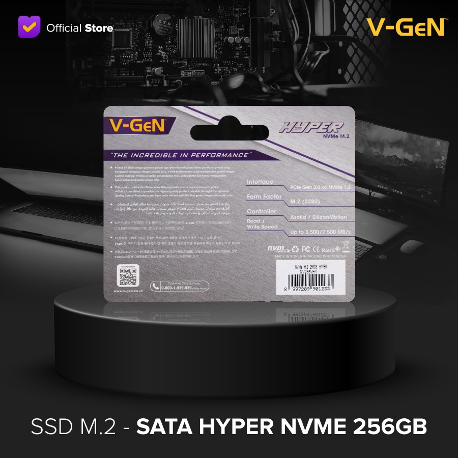 SSD M.2 256gb NVMe V-GeN | Solid State Drive M2 PCIe 256 GB VGEN Hyper