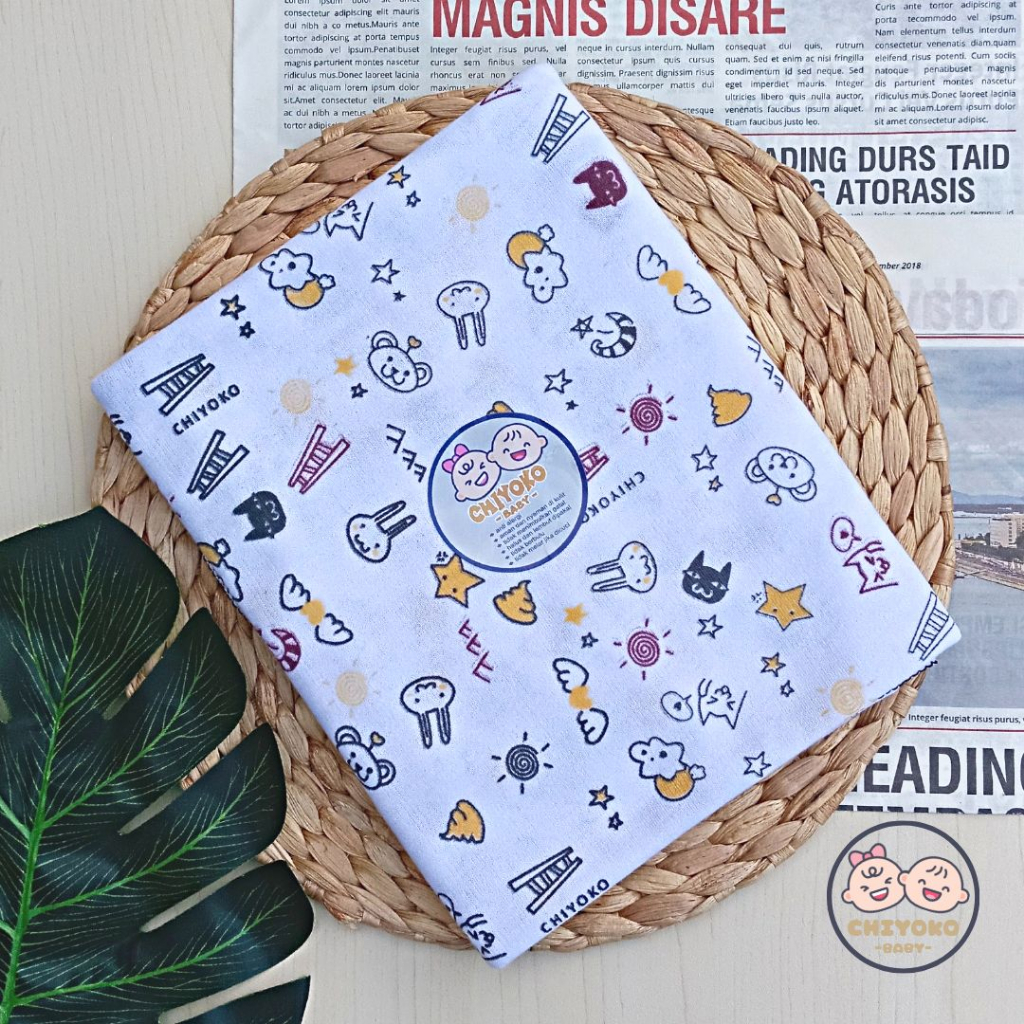 3 Pcs Bedong Bayi Baru Lahir Bahan Kaos 110 x 90 Serian NAVY Chiyoko Baby
