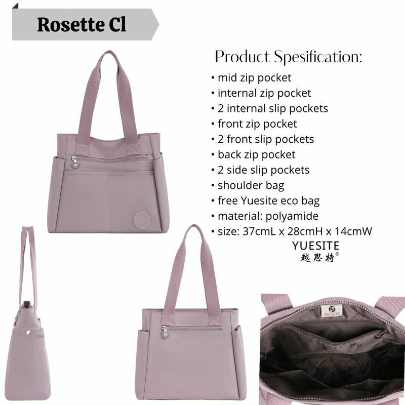 TOTE BAG WANITA YUESITE ROSETTE ORI LARGE TAS BAHU IMPORT CYUTEBAGS