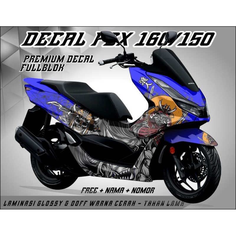 STICKER DECAL FULL BODY UNTUK MOTOR HONDA PCX 160 NEW STRIPING VARIASI DECAL HONDA PCX 2022