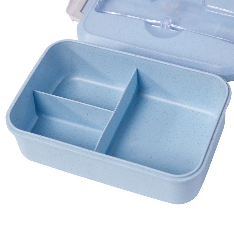 【33LV.ID】 Lunch Box Set 1500ML Kotak Makan Siang Anti Tumpah Bahan Jerami KTM04